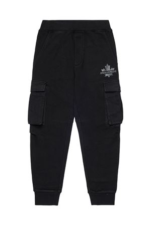 black cotton trousers DSQUARED KIDS | DQ2721D0AC6DQ900
